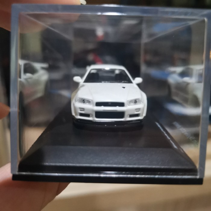 FLASH SALE KYOSHO 1 64 NISSAN SKYLINE GTR R34 PUTIH WHITE BNR34 TERBARU