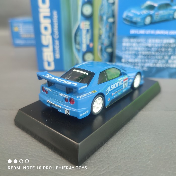 PROMO KYOSHO 1:64 SKYLINE GT-R BNR34 CALSONIC 2001 TERLARIS
