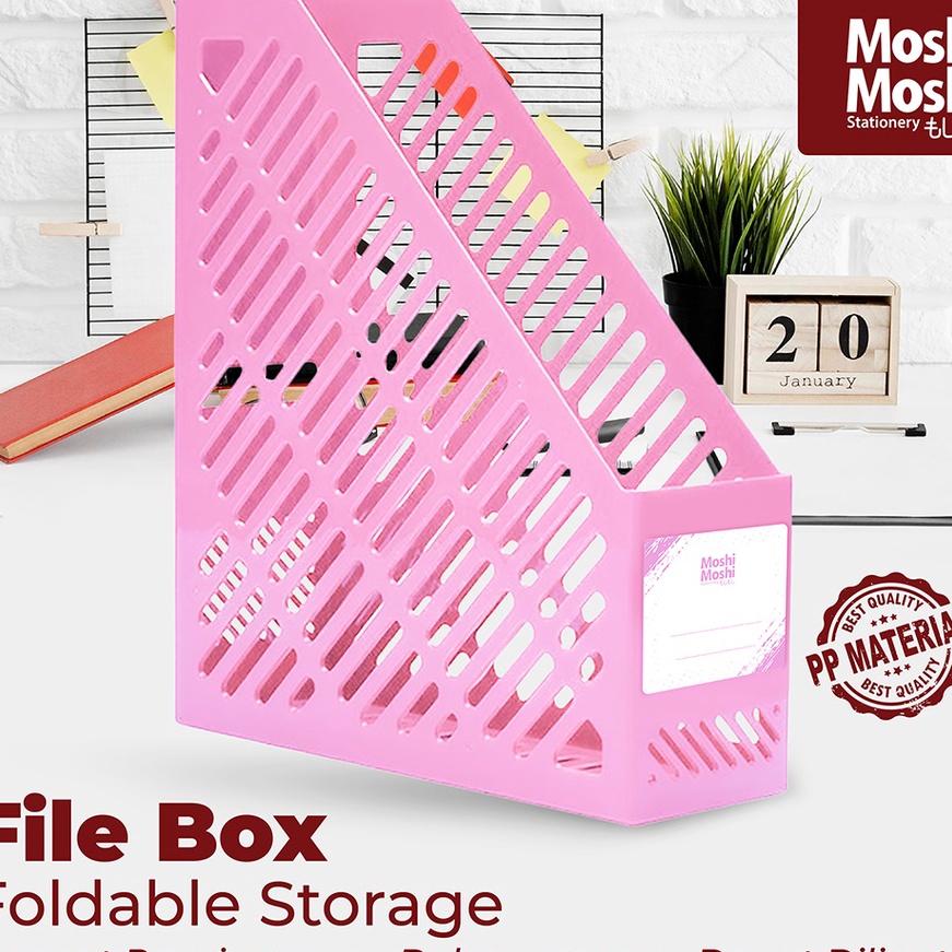 

[H-E㊚☼Z) File Box Moshi Foldable Storage Tempat Penyimpan Lipat Dokumen Kantor- pasti.dikirim..!