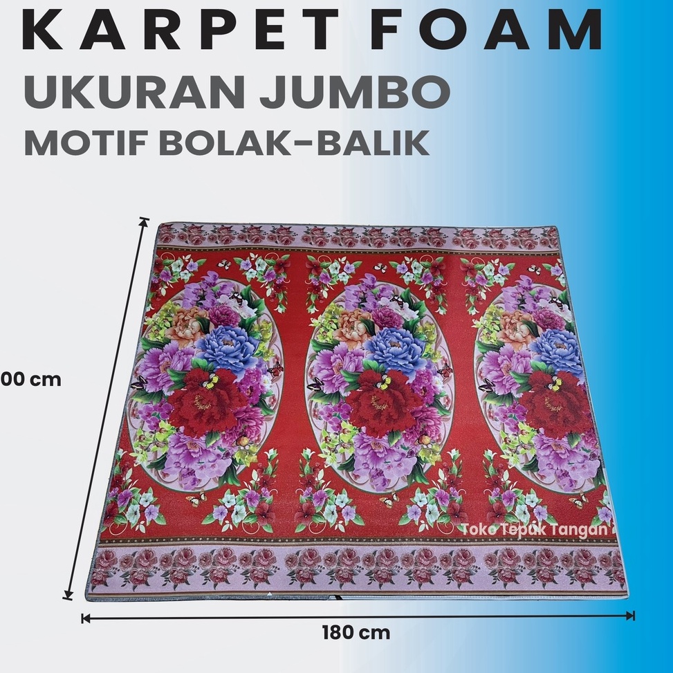 ✱Mgo KARPET FOAM JUMBO BOLAK BALIK 180x200cm Tebal 6mm / Tikar Karpet Motif Karakter / Tikar Jumbo M