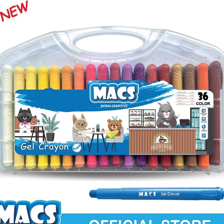 

(☀ Y㊖8O] MACS Gel Crayon 36 Warna Colors/ muurah.