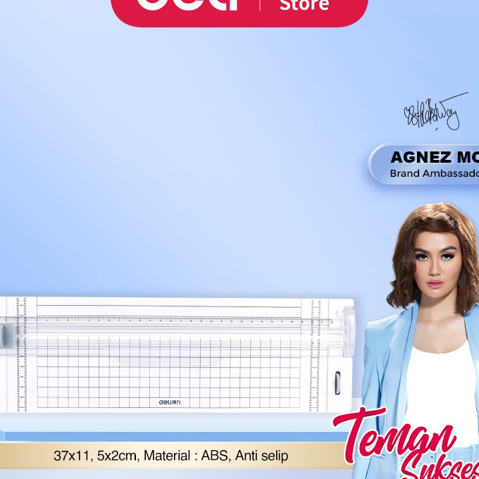 

(❦ W☑PX> Deli Small Paper Trimmer Portable/ Pemotong Kertas Kecil A4 A5 Trimmer Photo Cutter Mat 14251/ trending..