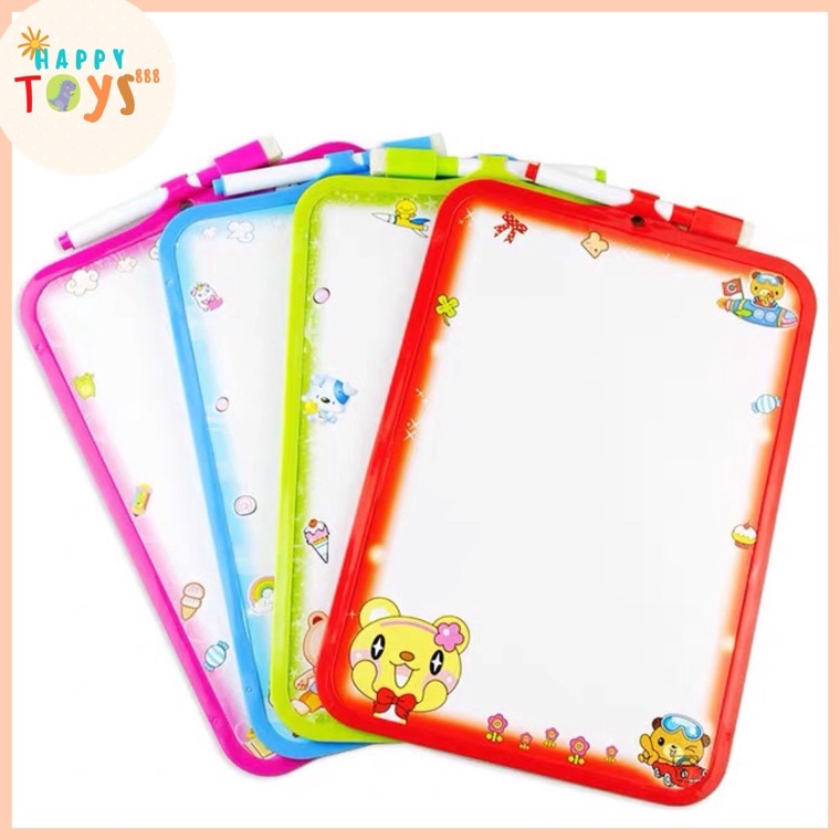 

← HAPPYTOYS.888 #A48 PAPAN TULIS MINI 19x26cm / COLORFUL WHITE BOARD / WHITE BOARD WIPE AND CLEAN FREE SPIDOL PENGHAPUS ✺Produk Keren