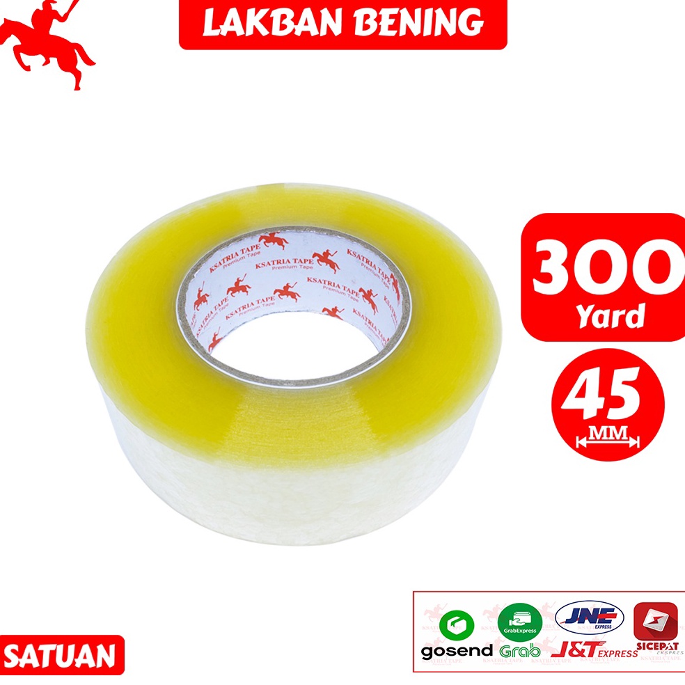 

[PROMO AB2J] Lakban OPP Tape / Lakban Bening / Lakban Coklat KSATRIA Tape 300 Yard Bring it back