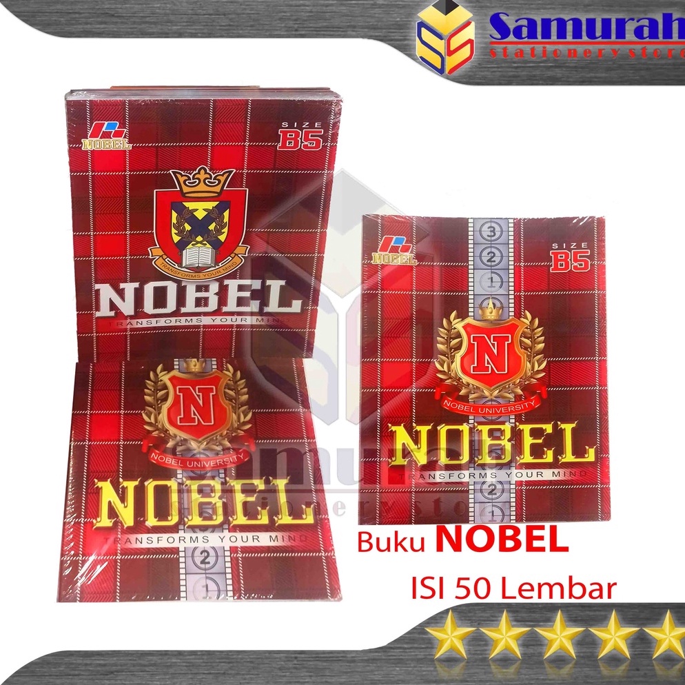 

[CODE BARANG 974DHI] Buku Tulis Nobel Isi 50 Lembar / Buku Ukuran Boxy Campuss / B5 50 Lbr - Per Pak isi 10 Buku 144