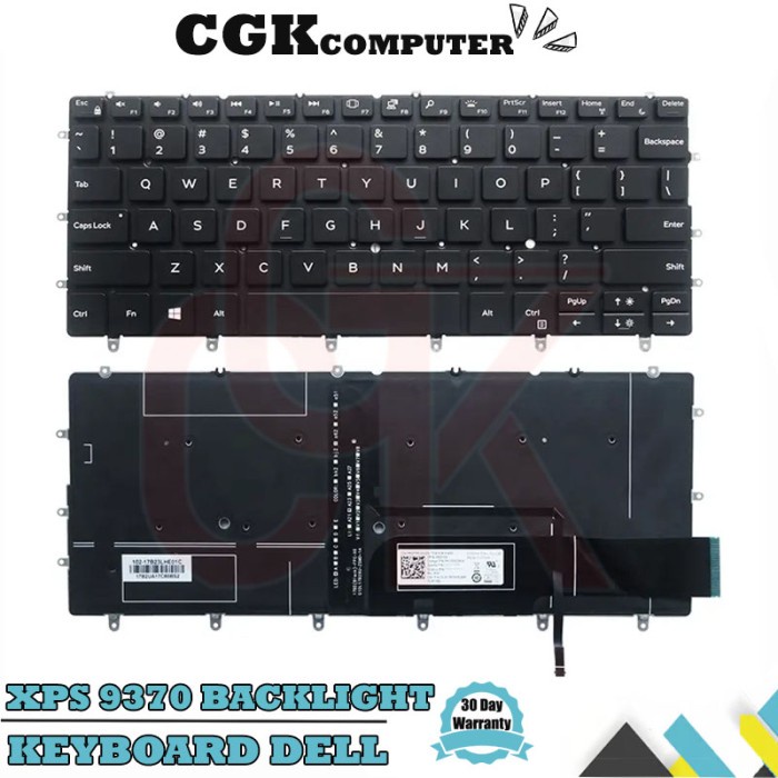 Viral Keyboard Laptop Dell Xps 13 9380 9370 9305 7390 With Backlight