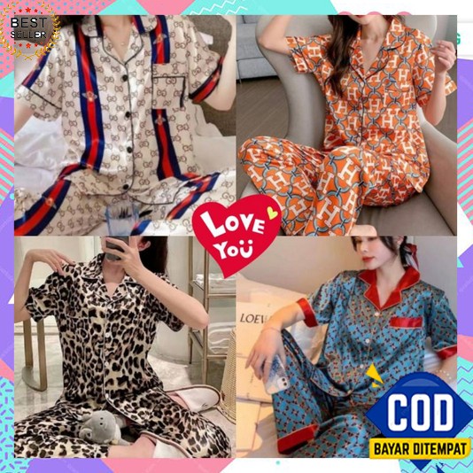 Piyama Wanita Lengan Panjang Dewasa 2023 Pendek Korean Style Kimono Cewek Hot Malam Pakaian Babydoll