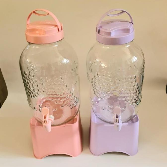 Ready Stok// Herevin Juice Dispenser Kaca Bulat 5 Liter //Best Seller