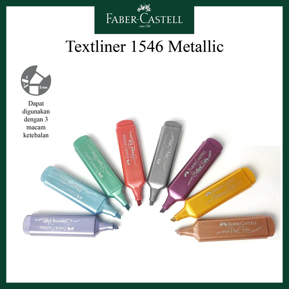 

Harga Promo'Textliner 46 Metallic Faber Castell Metalik 8 Warna Highlighter