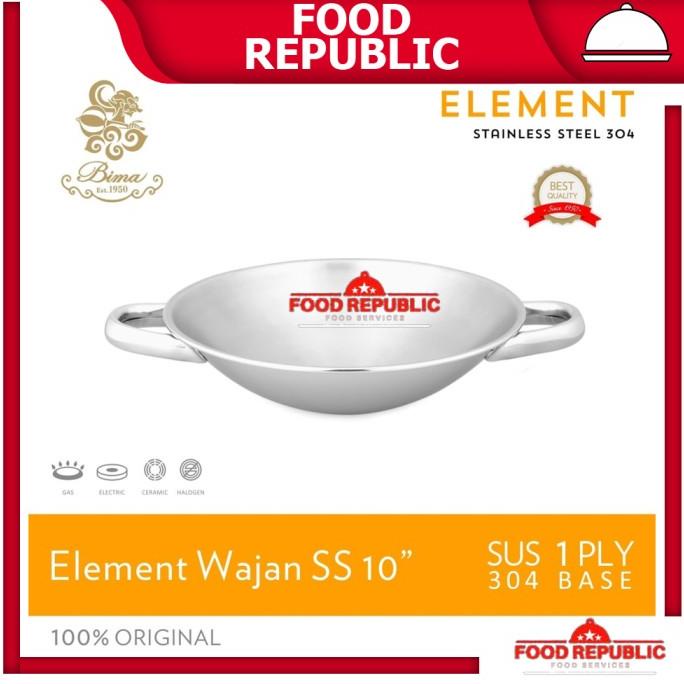 

jen BIMA ELEMENT WAJAN STAINLESS STEEL 25 CM STAINLESS SUS 304 1203 PANCI