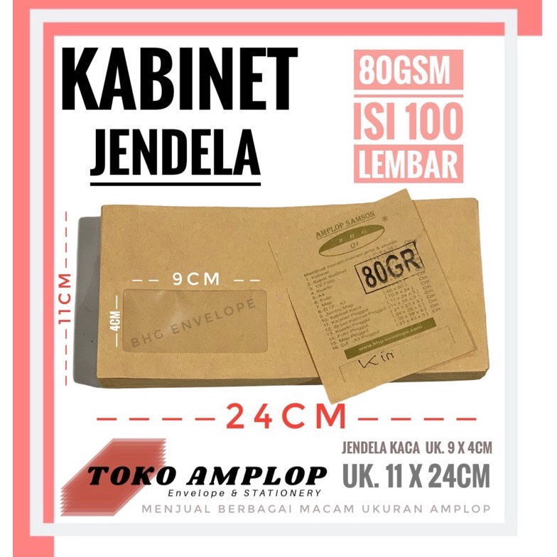 

Diskon.. Amplop Coklat Kabinet Kaca Kiri/Kanan 80gsm BHG (Import) YRA