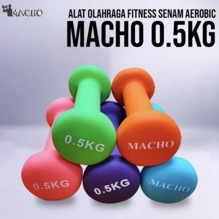 Stok Banyak PpG Barbel Dumbell Macho Mini Setengah Kg ❀ ★