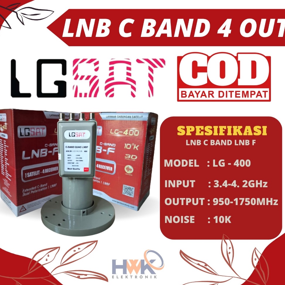 [PROMOKNA9] LNB C Band 4 Output Kwarto Receiver parabola jaring 238