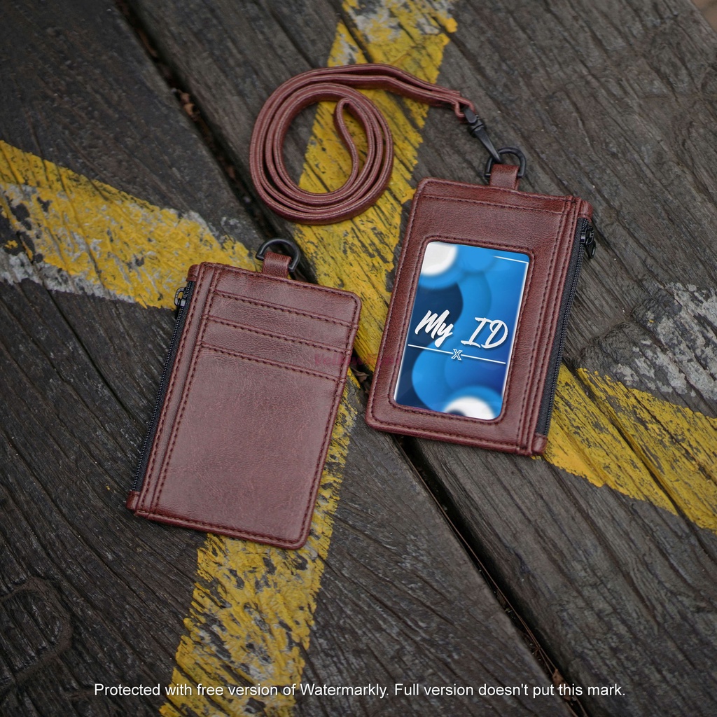 

Name Tag Dan Lanyard Id Card Holder Kulit Kantor Custom Id Card Name Tag Resleting Meluwe