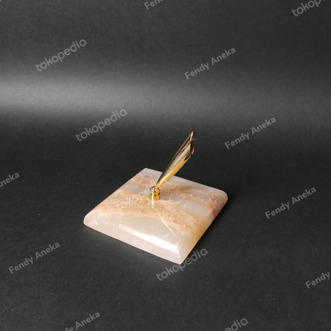 

MARBLE PENA HOLDER TEMPAT PULPEN BOLLPOINT MEJA KANTOR ONYX ONIX