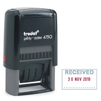 

Bestseller Trodat 4750 Stempel Tanggal + Received Trodat Printy Dater 4750
