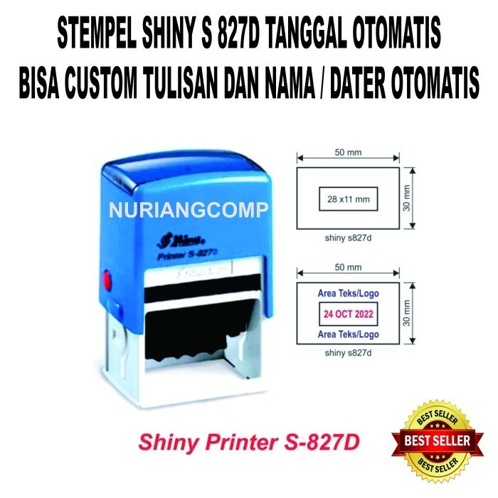 

Bestseller Stempel Shiny S 827D Tanggal Otomatis Custom Text / Dater Otomatis