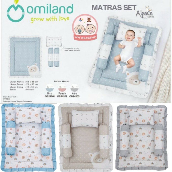Terlaris Omiland Baby Mattress Matras Bayi Set Bantal Guling Rainbow Ob24171