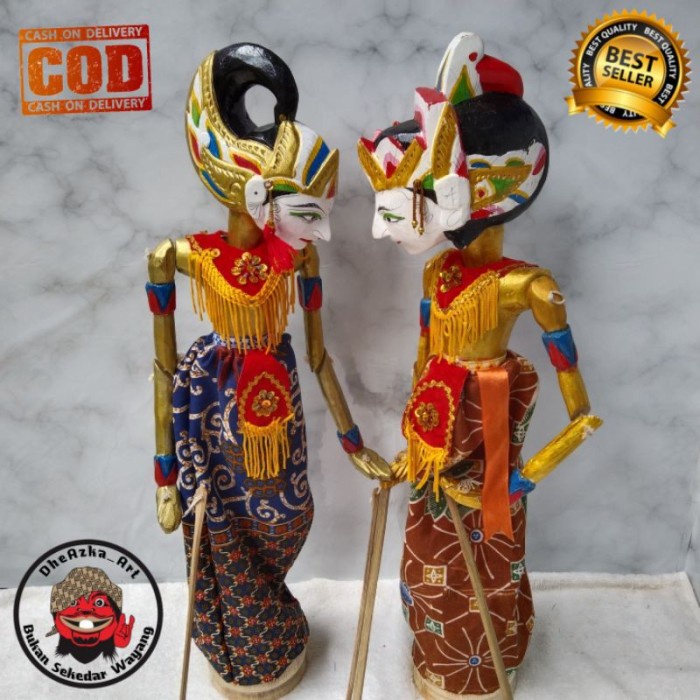 DISKON SPESIAL TERBEST WAYANG GOLEK ARJUNA DAN SRIKANDI (1SET=2 GOLEK) TERMURAH