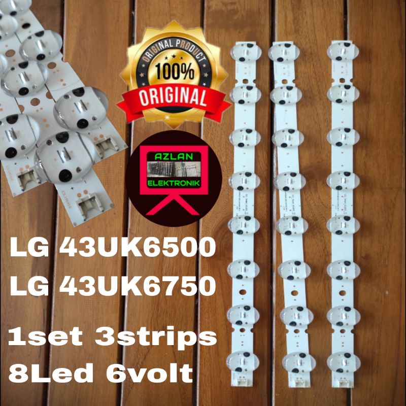 BACKLIGHT LED TV LG 43UK6500 43UK6750 8led 6volt