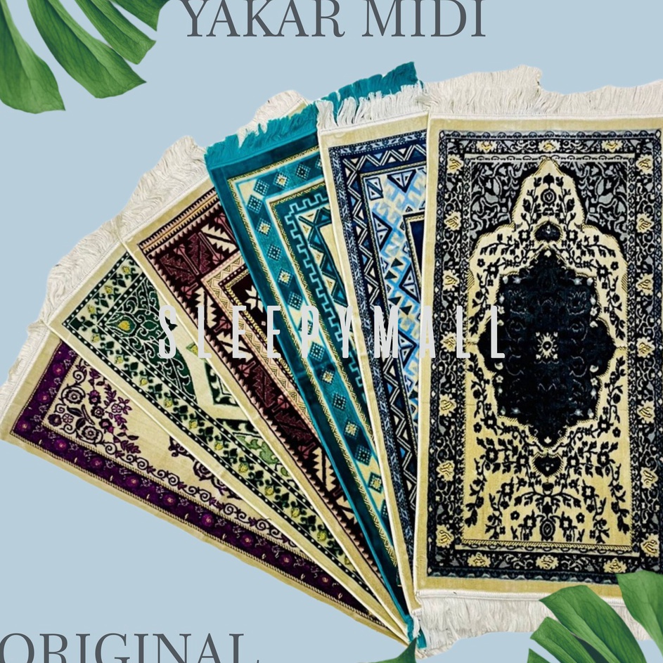Paling Laku sajadah turkiye PREMIUM bludru tebal sajadah yakar midi uk 55 x 110 cm ☘
