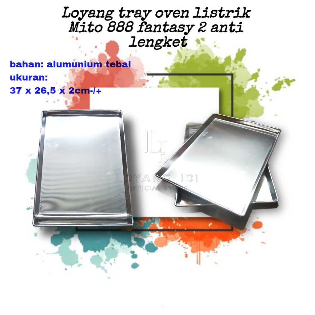 Loyang kue oven listrik Mito 888 fantasy 2 nampan tray anti lengket