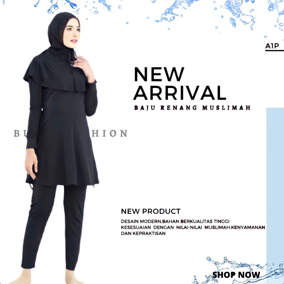 1.1 Brands Festival Baju Renang Muslimah Dewasa -  Baju Renang Wanita Model Terkini dengan Baju Rena