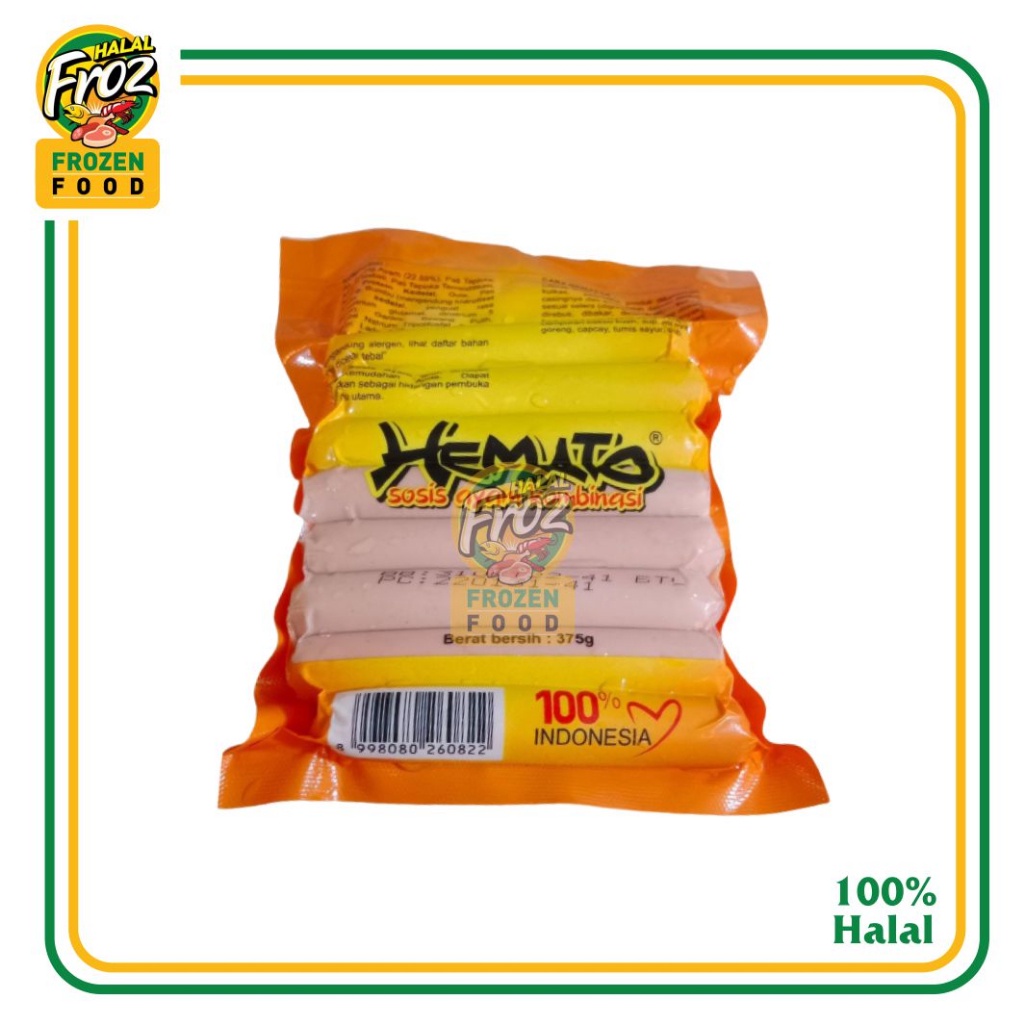 

Hemato Sosis Ayam 15pcs 375gr HFPRS