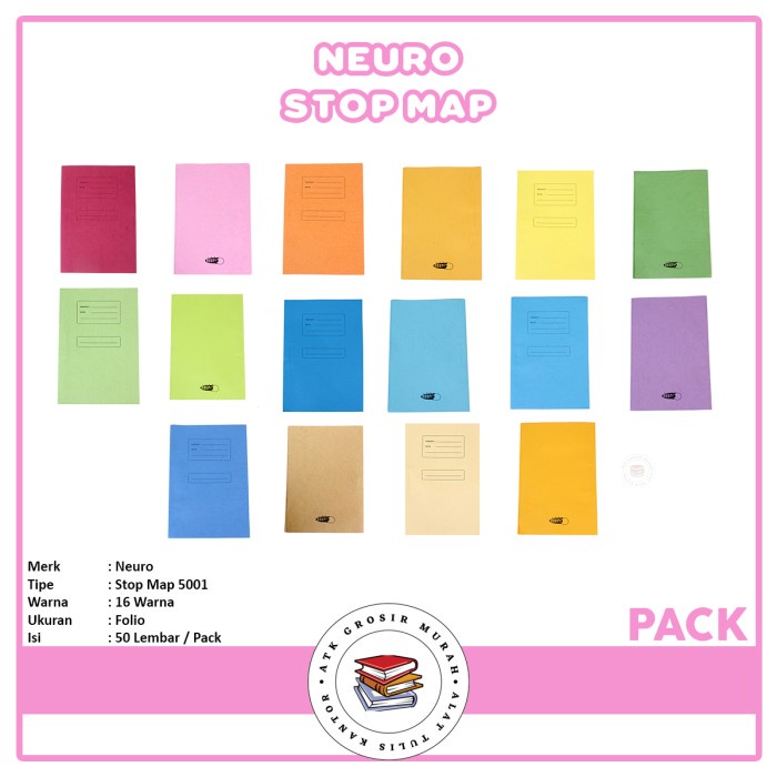 NEURO - STOPMAP 5001 SNEL - MAP KERTAS BERWARNA - PACK