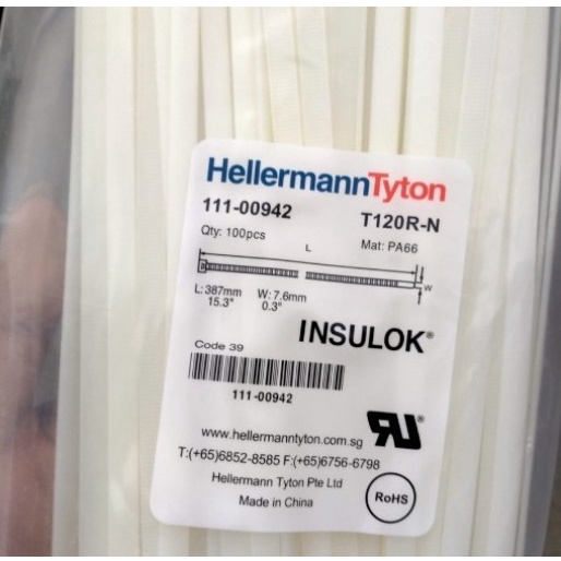 

Bestseller Kabel Ties T120R Hellermann Tyton Insulok 387Mm X 7.6Mm