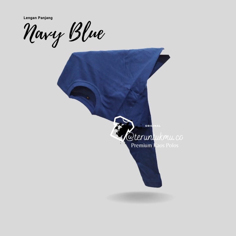 Kaos Polos Navy Lengan Panjang