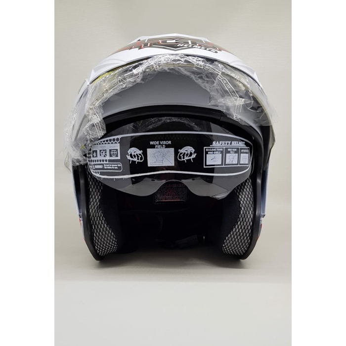 Helm Helem Helmet Double Visor Marquez Repsol 93 Putih
