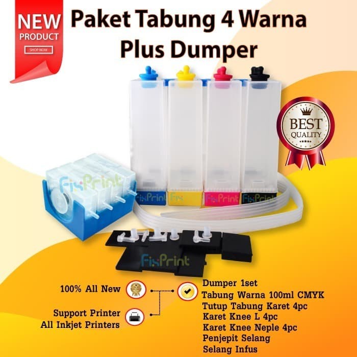 Tabung Infus plus Dumper Printer Canon IP2770 MP287 Mp258 MP145 IP1980