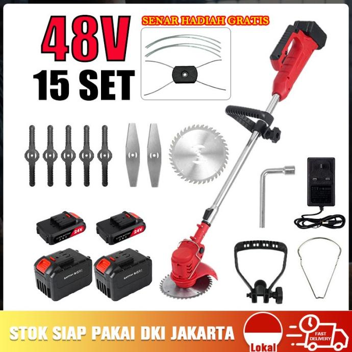 48V Mesin Potong Rumput Cordless Grass Trimmer Mesin Pemotong Rumput