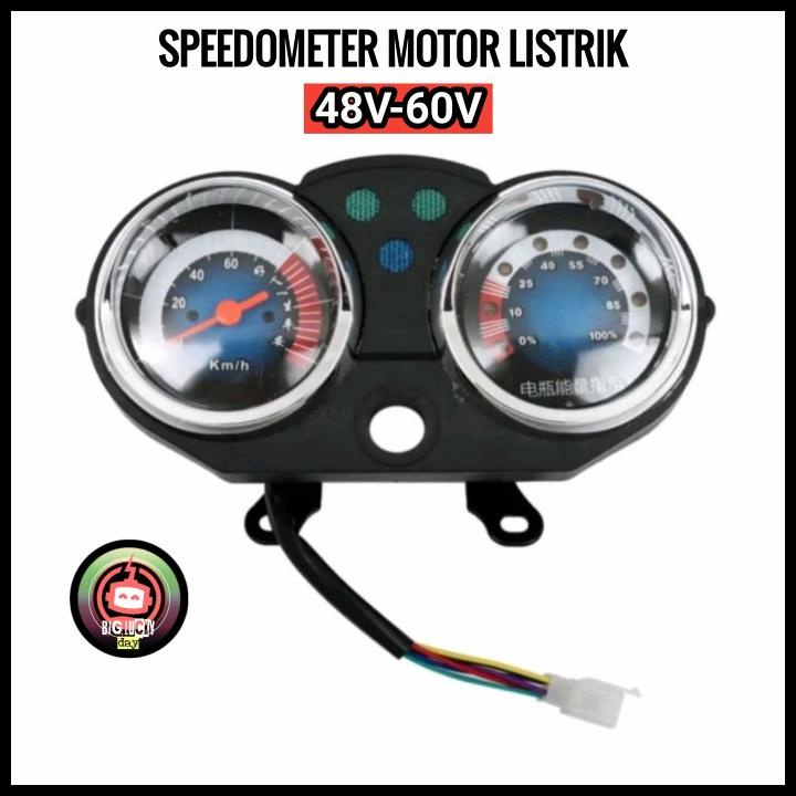 SPEEDOMETER + INDIKATOR BATERAI SEPEDA LISTRIK MOTOR LISTRIK 48V / 60V