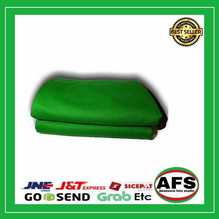 Paket Stand Background Hijau Green Screen 3 X 6 Meter+ Stand Telescop