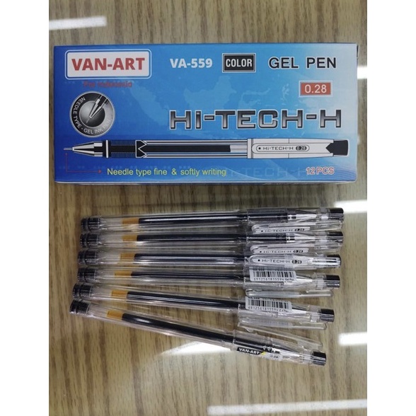 

Ready (Harga 12 pc) Bolpen Hi tech HITAM V-559 (1 kotak isi 12pcs) / gel pen 0.28 64