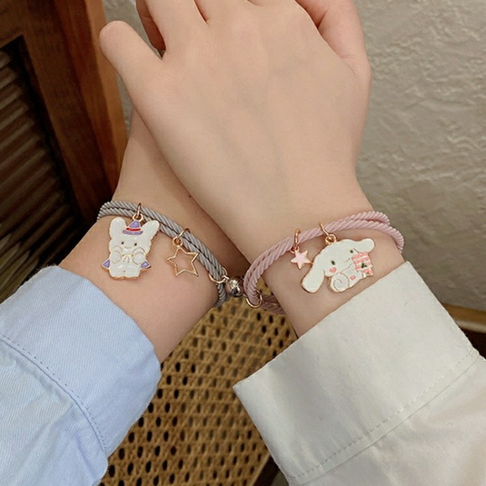 Murah GELANG MAGNET ANAK BUNNY STAR / GELANG PERSAHABATAN CEWE LUCU KEKINIAN NON COD