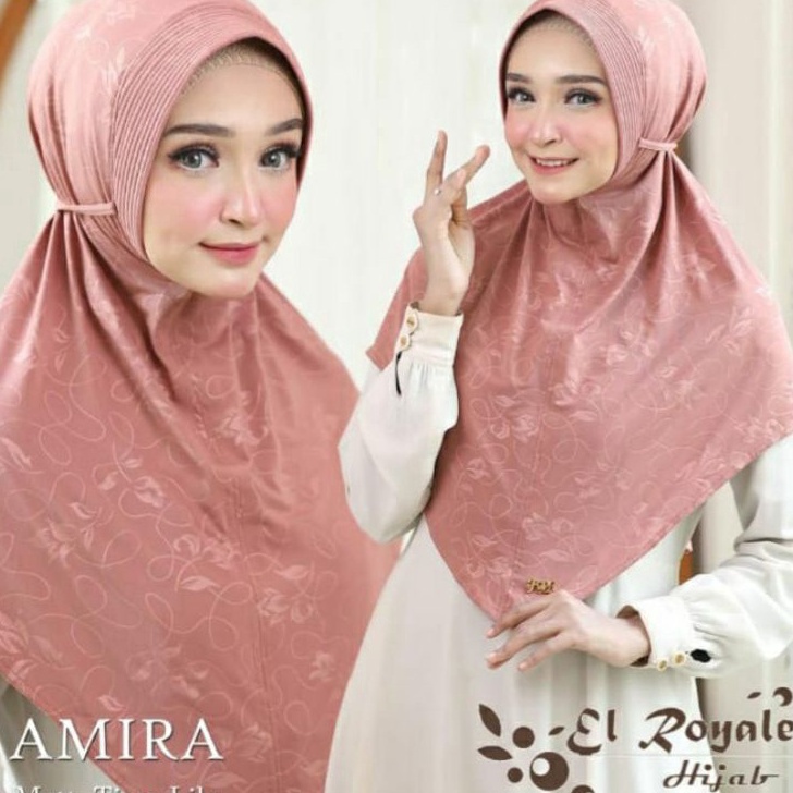 Terlaris Jilbab Instan Bergo ped AMIRA EL Royale