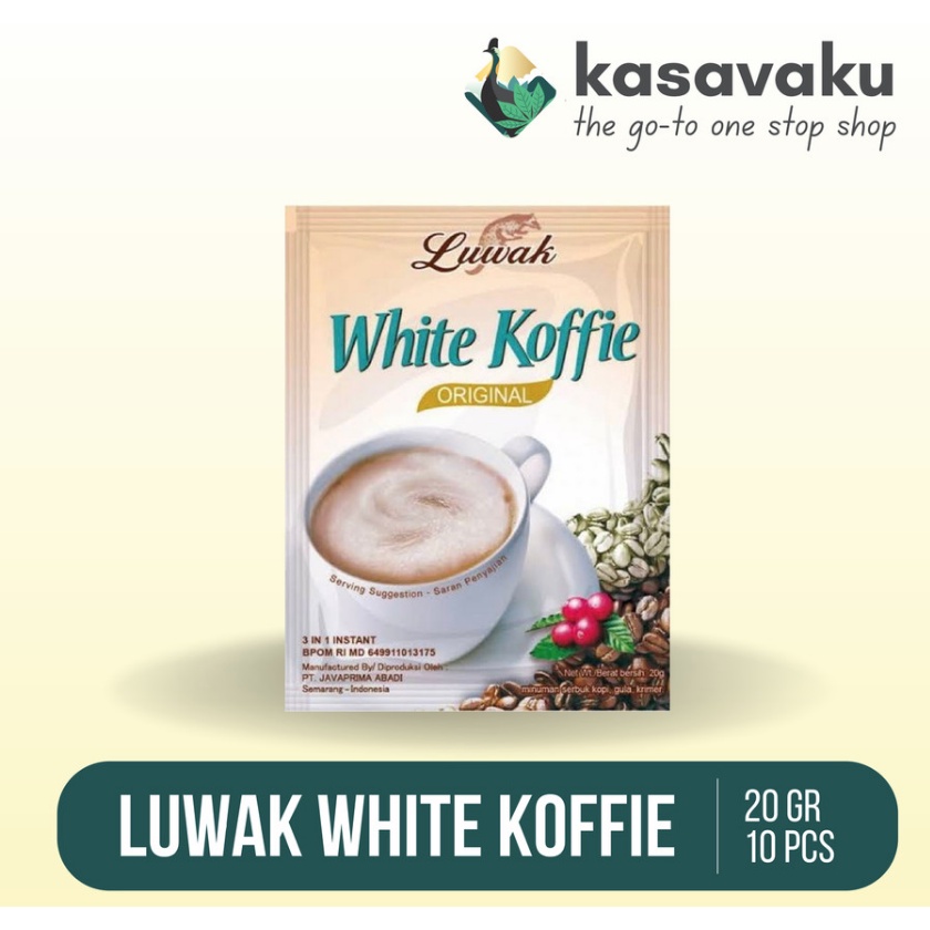 

Kopi Luwak White Koffie Original 10x20 gr isi 10 sachet (satu Renceng)