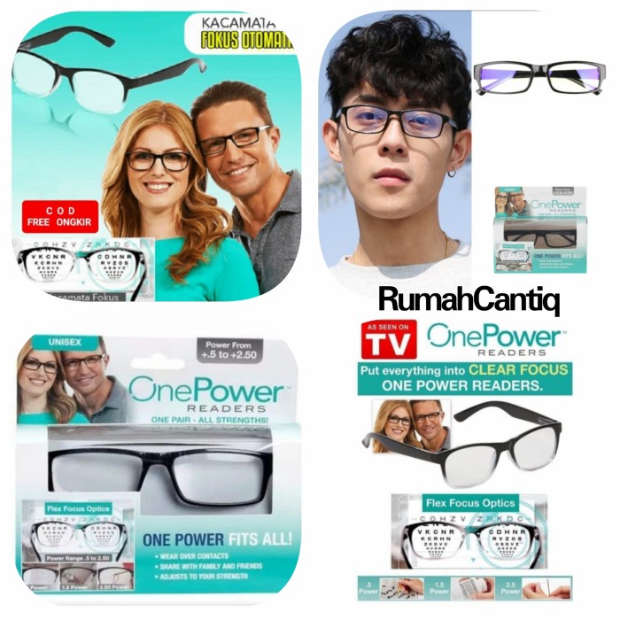 Terlaris Kaca Mata One Power Readers Kacamata Ajaib Baca Plus Auto Focus