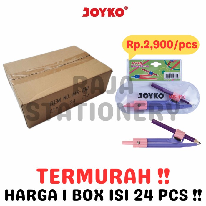 

Terlaris Joyko Compass Math Set Jangka Joyko Matematika Ms-100 [24Pcs]