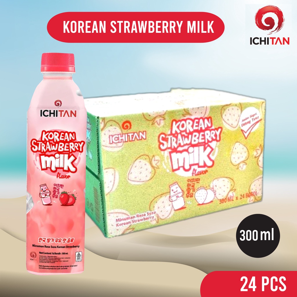 

Ichitan Korean Strawberry Milk 1 Kardus Isi 24 Botol 300ml