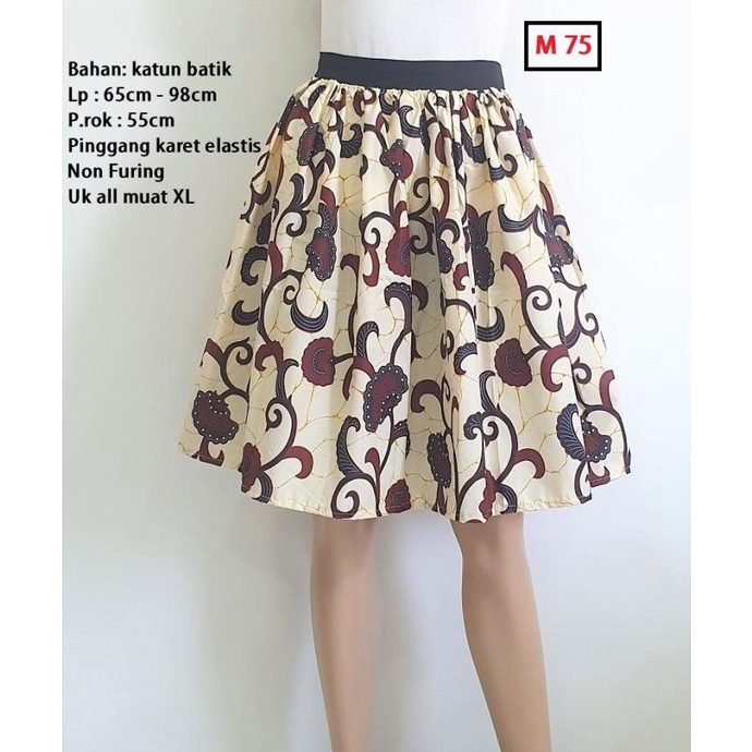 Bawahan Batik Rok Klok Batik Pendek Mona KM02A