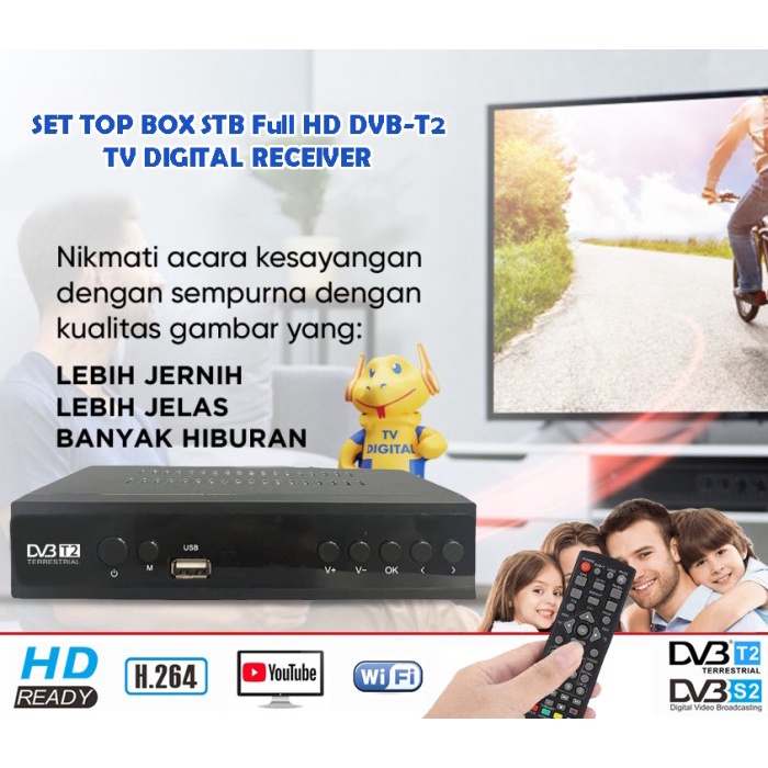 Terlaris Stb Tv Digital Set Top Box Full Hd 4K Dvb-T2 Tv Digital Receiver Dv3