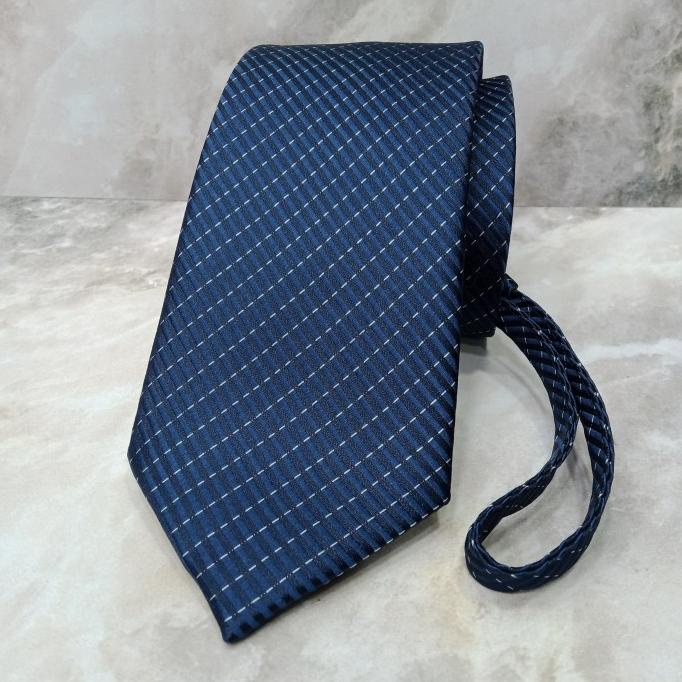 dasi biru motif merah dasi instan siap pakai dasi zipper resleting tie