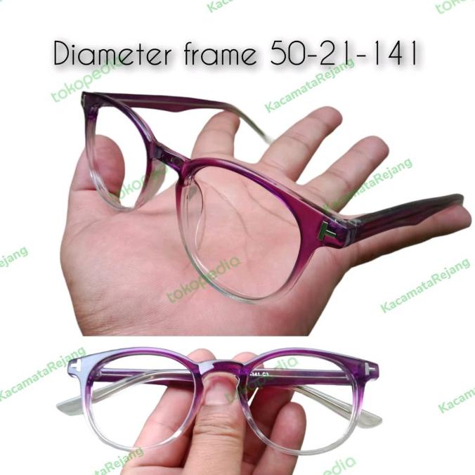 kacamata two tone ungu promo gratis lensa