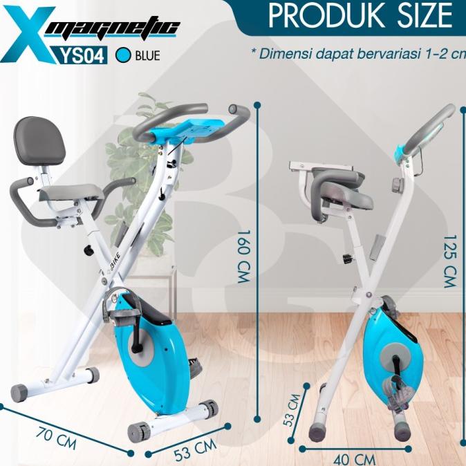 BG SPORT YS04 Sepeda Statis / Spin Bike - Hitam, Hijau, Biru
