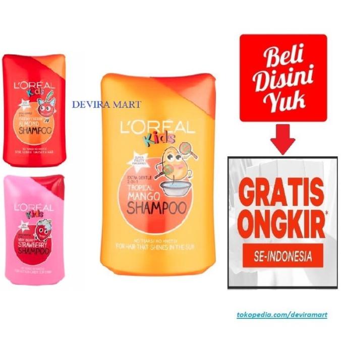 SALE Loreal Kids Tropical Mango Shampoo Kid Shampo Sampoo Sampo Bayi 250ml Termurah