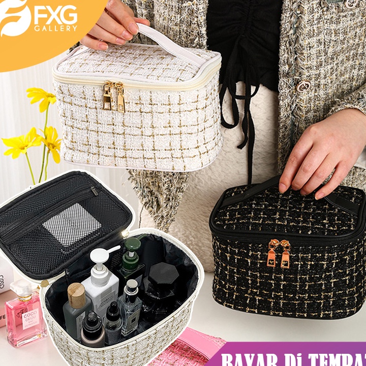 Bayar Di Tempat FXG Tas Kosmetik Travel Bag Premium Pounch Make Up Tahan Air Fashion Korea TK19